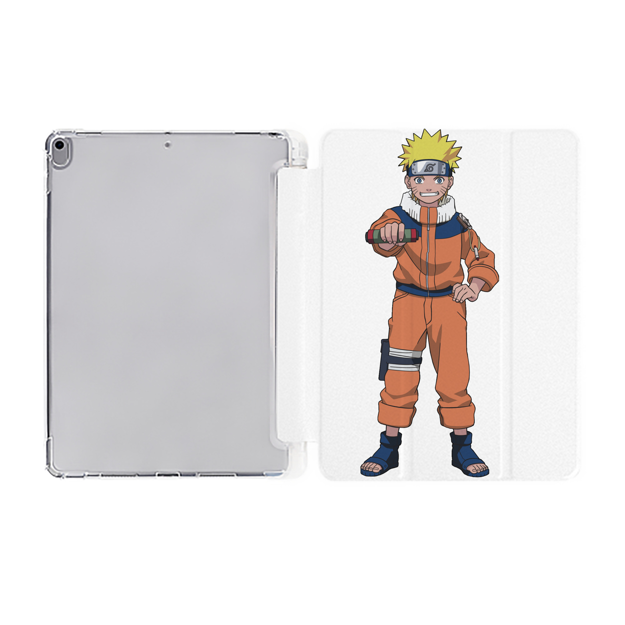 （画像用） NARUTO -ナルト- うずまき ナルト Uzumaki Naruto IPad ケース ペン収納付き 三つ折りスタンド PUレザー×シリコン 対応機種9.5/10.5/10.9インチ